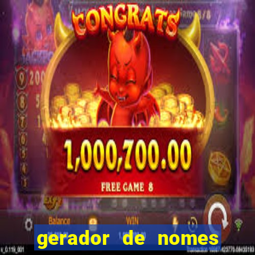 gerador de nomes para jogos